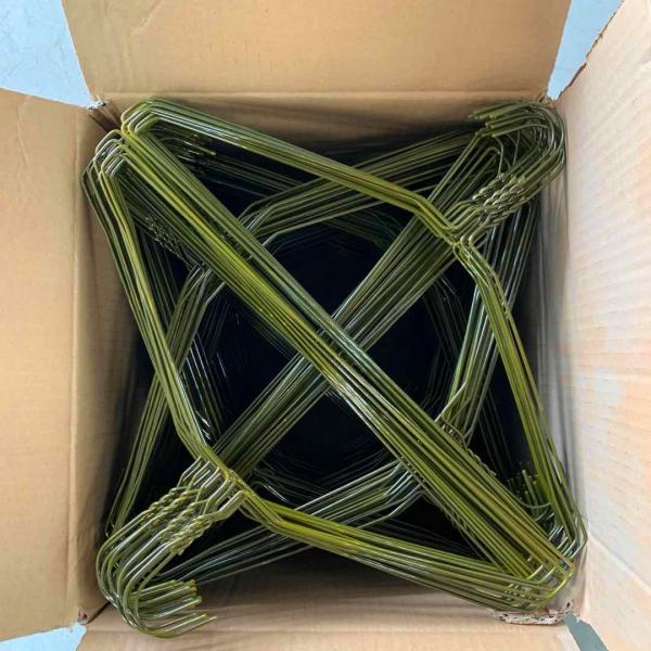 Buy cheap Laundry Store Fabric Coat Hangers , 21cm Height Green / White Wire Hangers from wholesalers