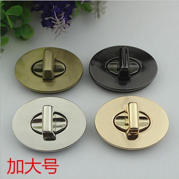 Buy cheap Fashion Shiny Nickel Color Zinc Alloy Metal Oval Twist Lock For Bag from wholesalers