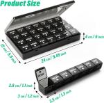 Large Monthly Pill Organizer, XL 4 Weeks Pill Box, Pill Cases Organizerd By Week