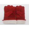 Buy cheap Red Welding Work Gloves , Cow Split Leather Gloves OEM / ODM Service from wholesalers