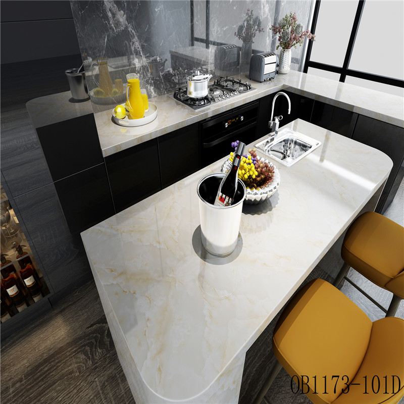 Marble Decorative Pattern Waterproof Oil Proof Wallpaper Self Adhesive Wall Coating for Home Decoration Roll Size 0.6m*10m