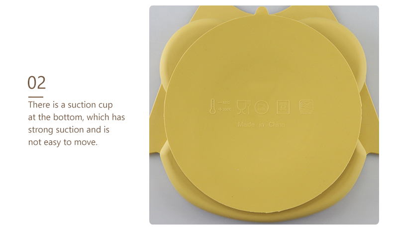 BPA Free Infant Silicone Feeding Plate Waterproof With Suction Bottom