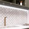 Buy cheap Waterjet Flower Pattern Marble Stone Mosaic Bathroom Tiles For Home Decoration from wholesalers