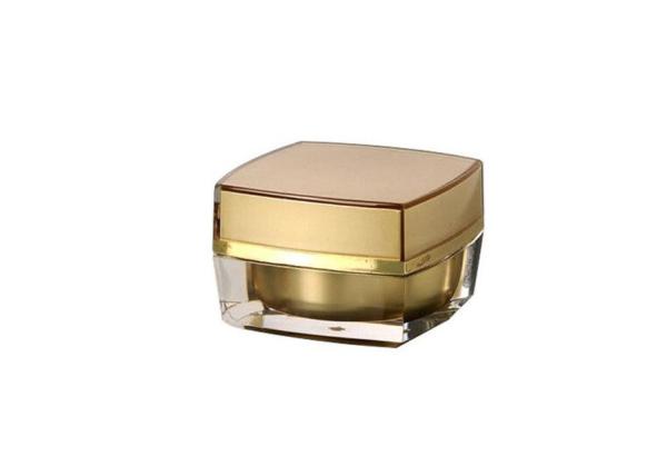 Buy cheap Plastic Gold Cosmetic Cream Jar , 15g 30g 50g Acrylic Square Cream Jar from wholesalers