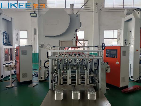 Buy cheap 3 Cavities Capacity Automatic Aluminium Foil Container Making Machine from wholesalers