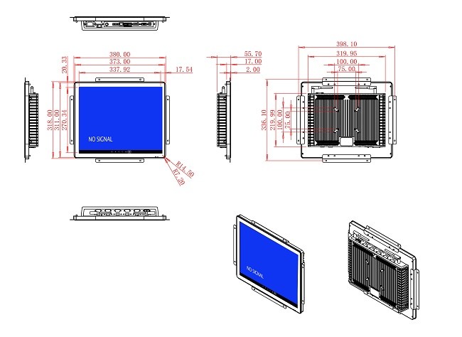 17-Inch Android All-in-One for Factory Automation and Security Systems