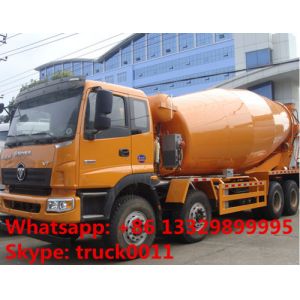 Buy cheap Foton LHD Euro 3 8*375hp 16cbm cement mixer truck for sale, factory sale 8*4 heavy duty mixer drum mounted on truck from wholesalers