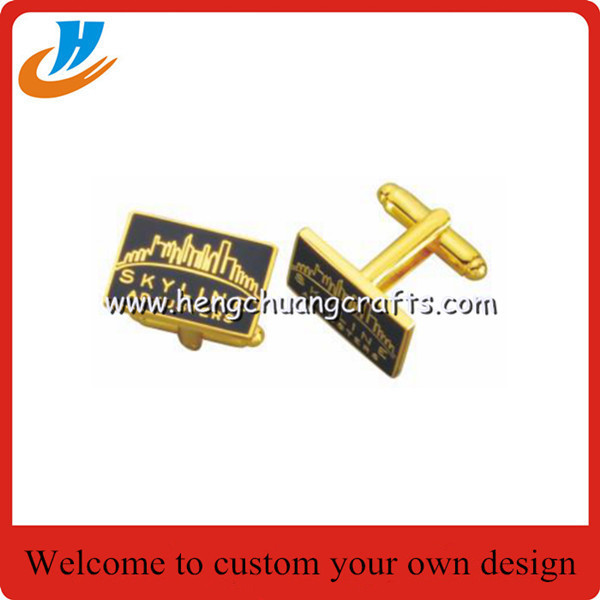Custom cufflinks/cufflink's box with logo,brass metal cuff links print logo