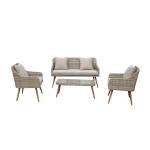 L Shaped 780mm Height 630mm Breadth Rattan Garden Furniture Sets