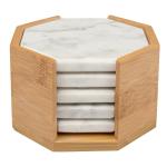 different type and shape of bamboo coaster holder wooden coaster set for high