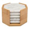 Buy cheap different type and shape of bamboo coaster holder wooden coaster set for high quality from wholesalers