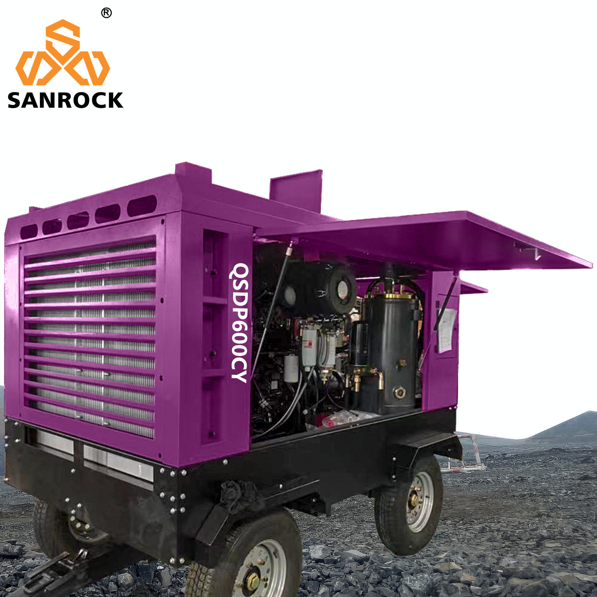 Manufacturer Screw Air Compressor Mining Diesel Engine Screw Air Compressor Machine