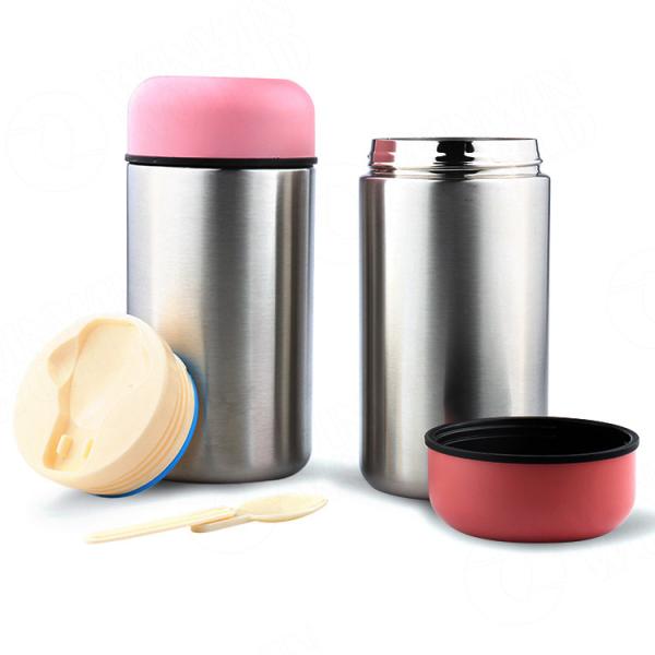 Buy cheap 350ml / 500ml Stainless Steel Insulated Lunch Box Nature Color High Food Safety from wholesalers