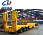 Aotong's 45-80tons 2/3/4 Axles Low Bed Semi-Trailer for Digger Durable Steel