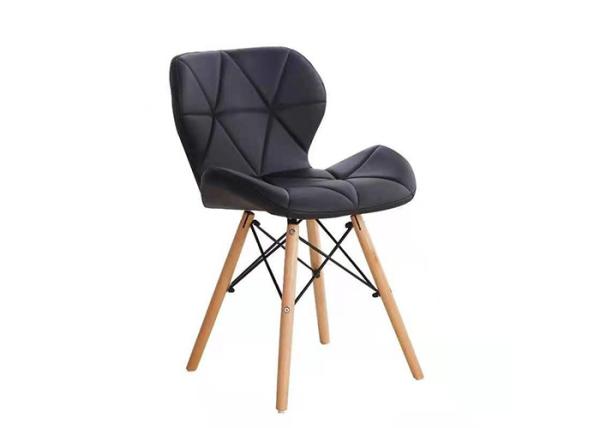 Buy cheap Leisure Hotel Chinese Style Black Ergonomic Nordic Wooden Dining Chairs With Solid Beech Wood Legs from wholesalers