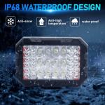 36 beads Plastic Black Case White Yellow LED Motorcycle Headlight Spare Parts