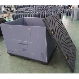 China UV Resistant Foldable Pallet Box Vented Bulk Reusable Containers 1200x1000x975mm on sale