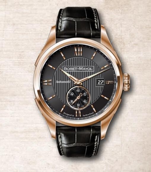 Stainless Steel Mechanical Automatic Watch With Genuine Leather