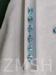 Sky Blue Aritificial Sapphire Row Crystal Gem Light Blue For Decoration Jewelry