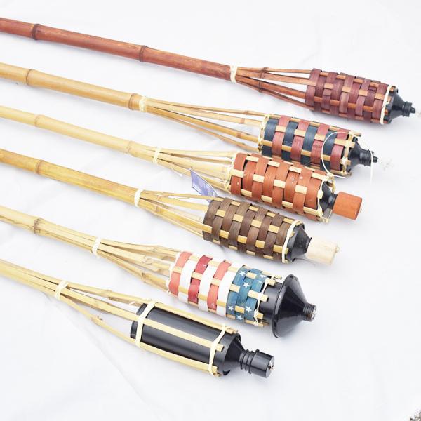 Quality Halloween Decoration Bamboo Tiki Torches Refillable Replacement Metal Oil Canister for sale
