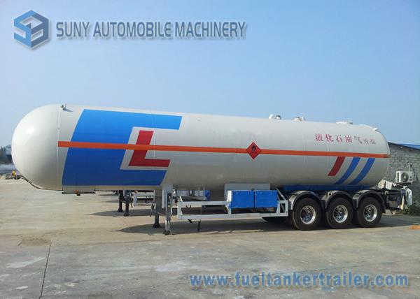 Buy cheap 58500 liters tri-axle LPG tank trailer 24.5MT , LPG gas tanker semi trailer from wholesalers