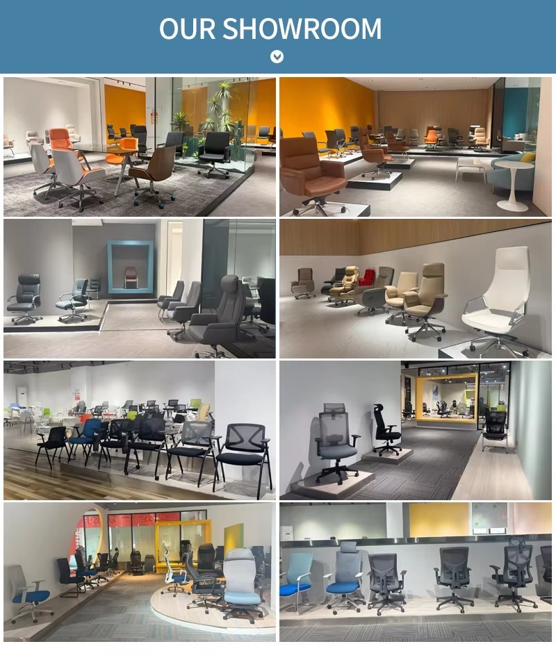 Modern Executive Mesh Office Chair with Fixed Headrest and High Back