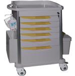 Multifunction Plastic Steel Five Drawer medical trolley cart multiple colour