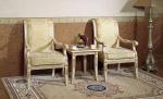 Carved Flower Upholstered Sofa Chair Fabric Velvet Arm Chaise Leisure Lounge
