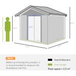 AJUNION Modern Design Metal Storage Shed for Sheds Storage 55.5kg Wood Grain