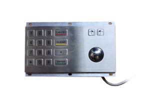 China 0.45mm Stroke Industrial Numeric Keypad USB 10 Numbers Optical Metal Trackball on sale