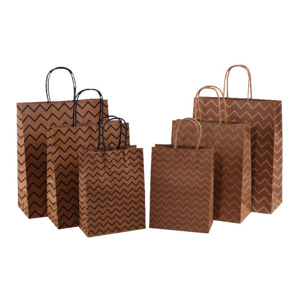 Eco Friendly Luxury Folding Kraft Paper Shopping Bag with Custom Color