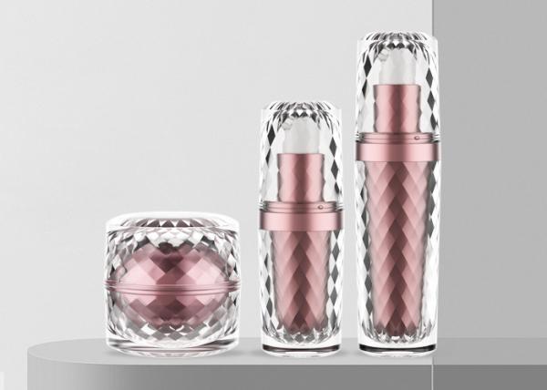 Buy cheap Luxury Diamond Acrylic Cosmetic Bottle And Jar 30ml 15ml from wholesalers