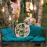 Wooden booth props Front door decoration Large diamond wood sign Party Photo