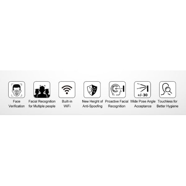 7 Inch IP65 Masked Facial Recognition Time Attendance System RS232