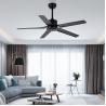 Buy cheap Loft Style 52 Inch 110VAC Metal Blade Pedestal Ceiling Fan Time Setting RF Remote Control from wholesalers