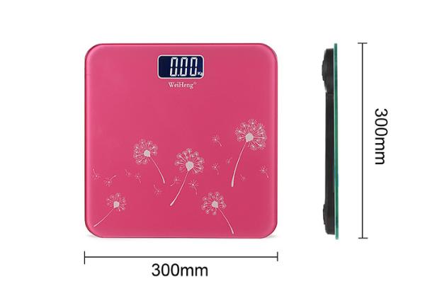 Buy cheap Square 300x300MM Bathroom Digital Scales , Pink Electronic Weight Scales from wholesalers