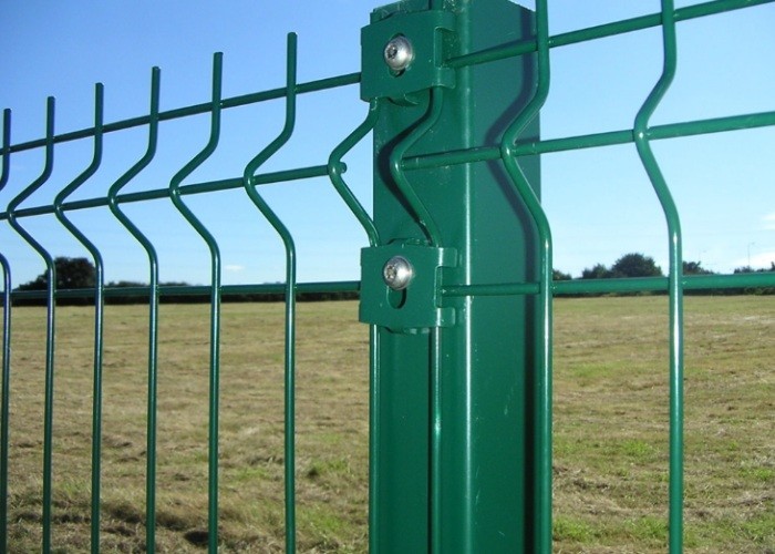 3m Width Roll Top Mesh Fencing Dark Green Pvc Coated For Security And Privacy