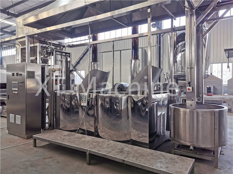 Electric Deep Salted Peanut Frying Machine 2000KGS/H for Groundnut
