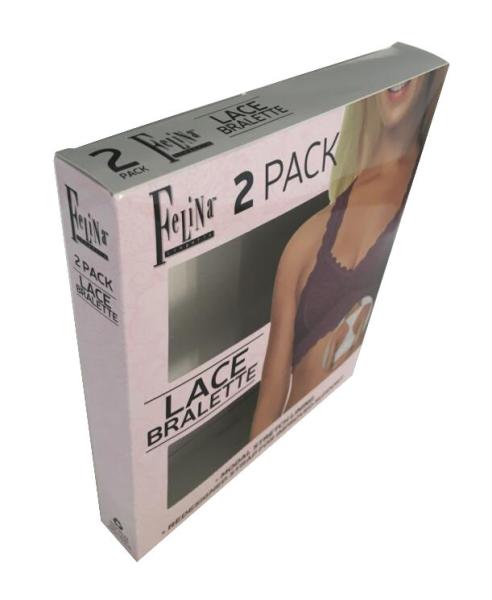 Buy cheap Glossy Lamination Underwear Packaging Boxes Straight Tuck End White Card Paper from wholesalers