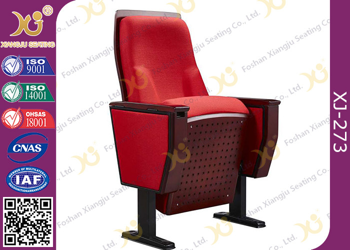 Polished Steel Auditorium Theater Seating Ergonomic Human Engineering Back Rest