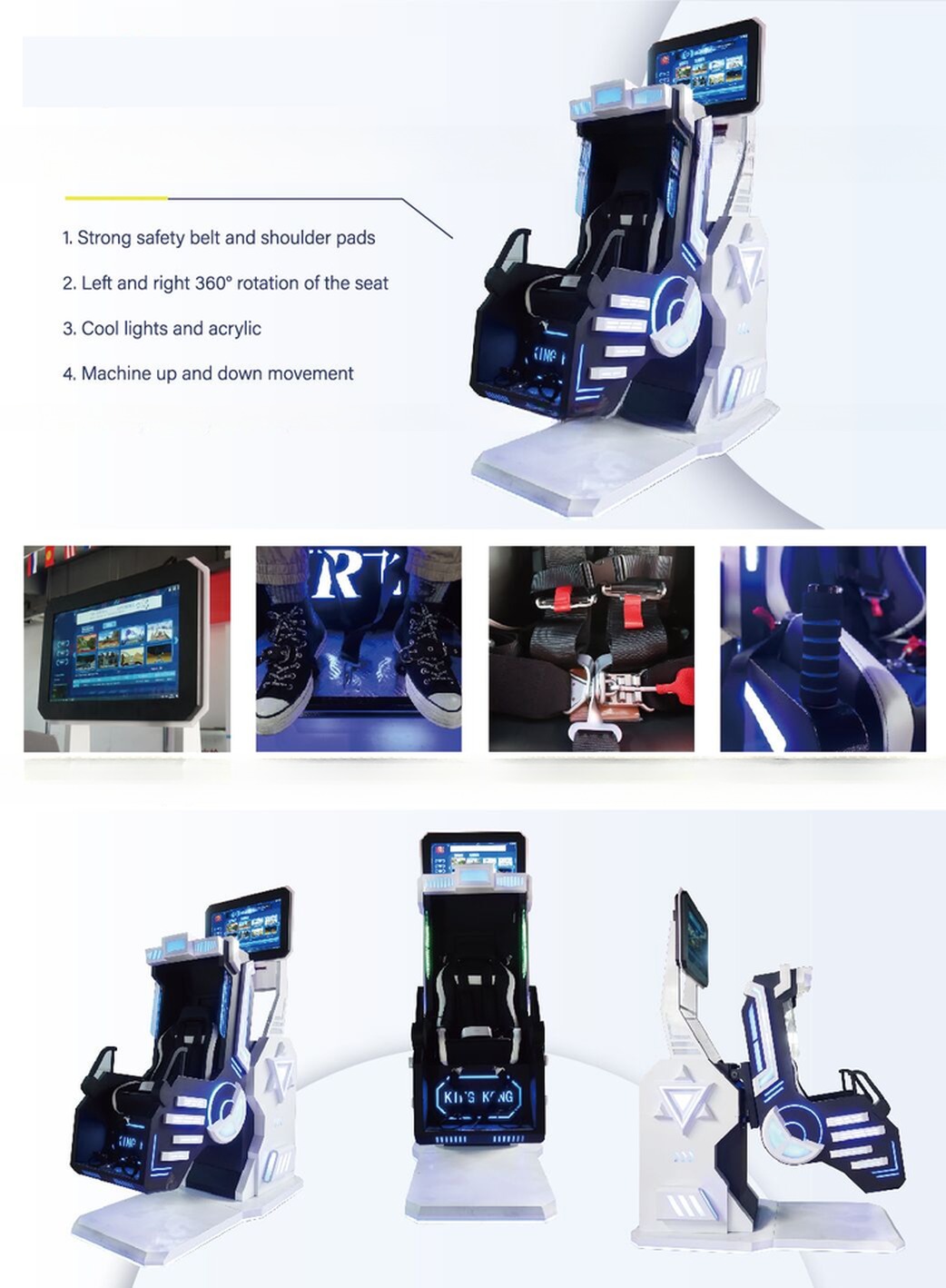 Earn Money 360 Degree 9D VR Motion Chair Virtual Reality 9D Cinema VR Flying Simulator For VR Zone And Fun city