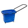 Buy cheap Blue 55L Shopping Basket With Wheels For Grocery , 4 Wheel Shopping Baskets With Handles from wholesalers