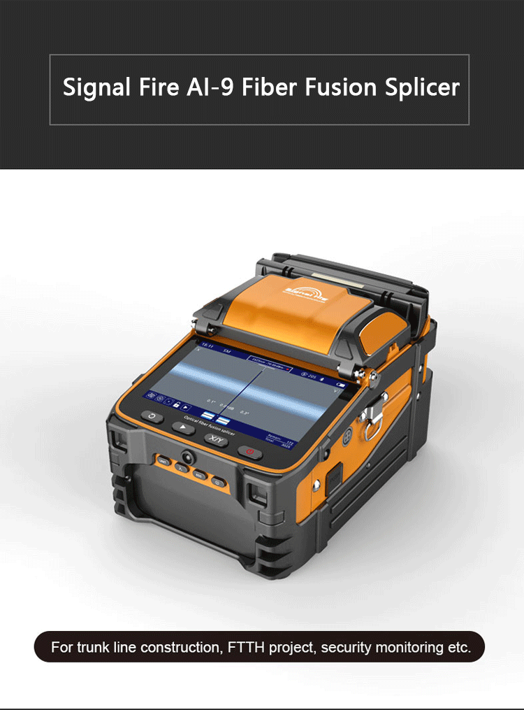 Signalfire AI 9 Six Motors Fiber Optic Tools Optical Splicing Machine