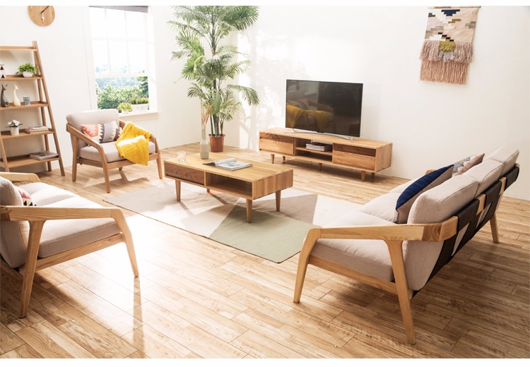 Coffee Table Design Solid Wood Living Room Modern Furniture FL-B006-C