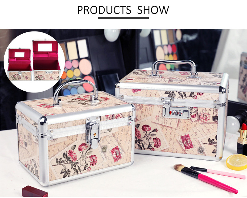 Lock Hard Brushes Toiletry Makeup Bag Case