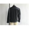 Buy cheap Menswear Black Nylon And Pleather Biker Jacket Metal Zip Through TW59970 from wholesalers