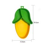 3pcs Silicone Baby Feeding Plate Set Food Grade Corn Shape Customized Size