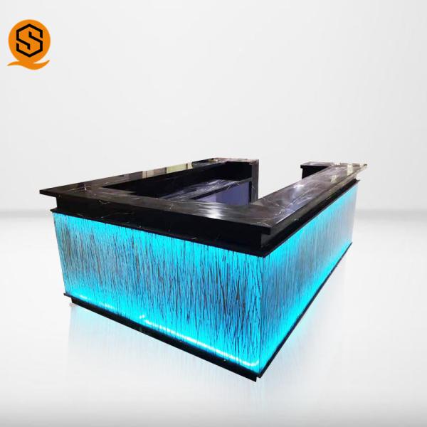 Quality Seamless Light Up Bar Counter Solid Surface Pub Bar Counter for sale