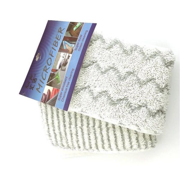 Buy cheap White Color W Shaped Microfiber Wet Mop Pads With Hard Silk 480gsm Fabric from wholesalers