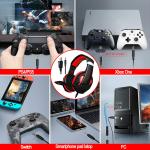 7.1 Gaming Headphones with Mic and RGB Light Frequency Range 15 Hz-20KHz PS4